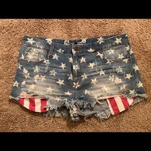 Mossimo Target stars & stripes jean shorts
